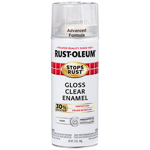 Rust-Oleum 353028 Stops Rust Advanced Spray Paint, 12-Ounce, Gloss Clear