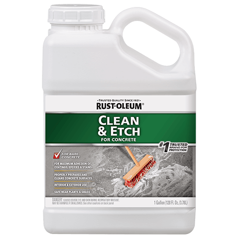 Rustoleum clean and deals etch for concrete