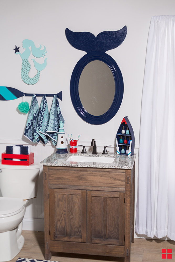 Spray Painted Nautical Whale Tail