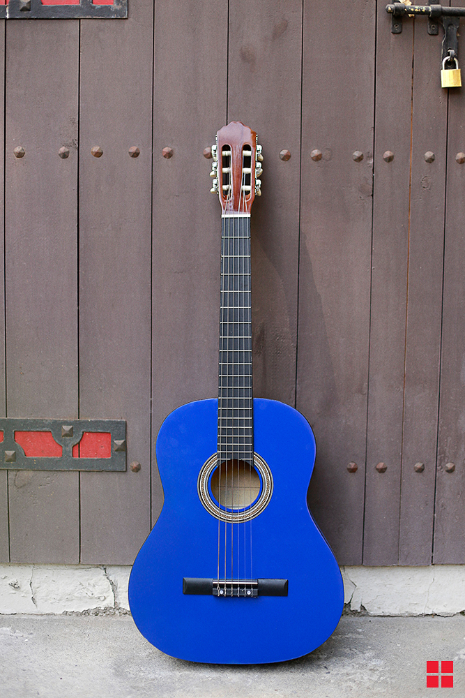Painted acoustic guitar store