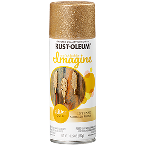 Rust-Oleum 267689 Specialty Glitter Intense Shimmer Gold Spray Paint 10.25  oz.