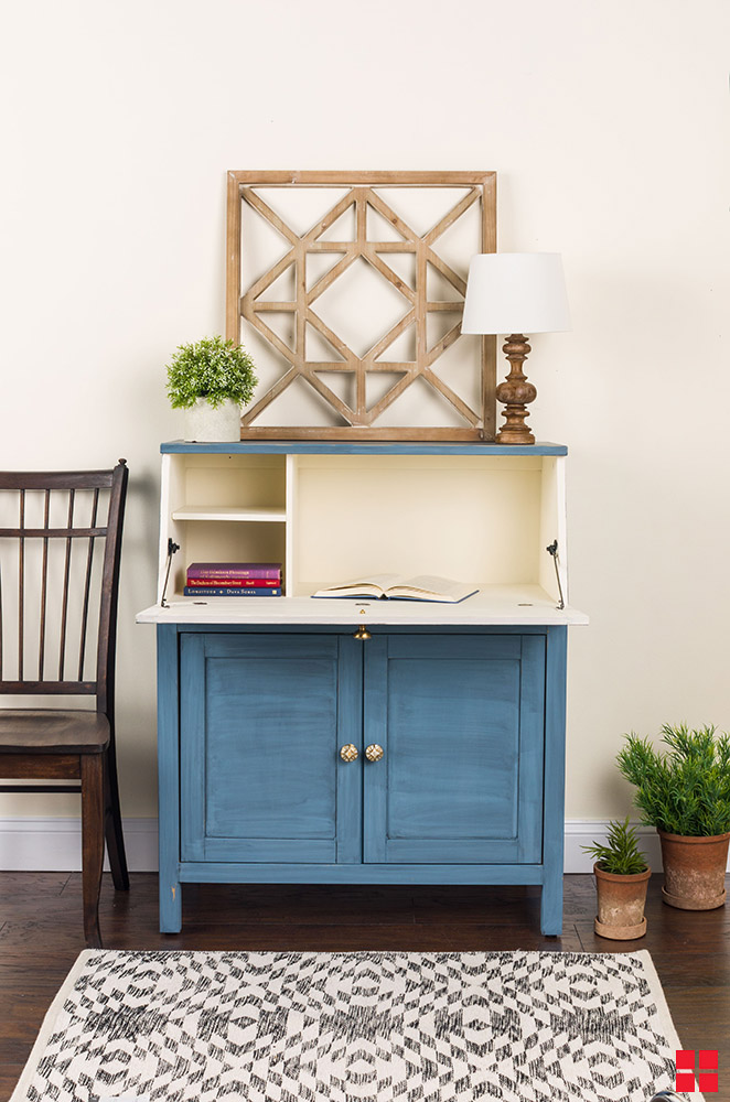 Update a Writing Desk with Chalked Glaze