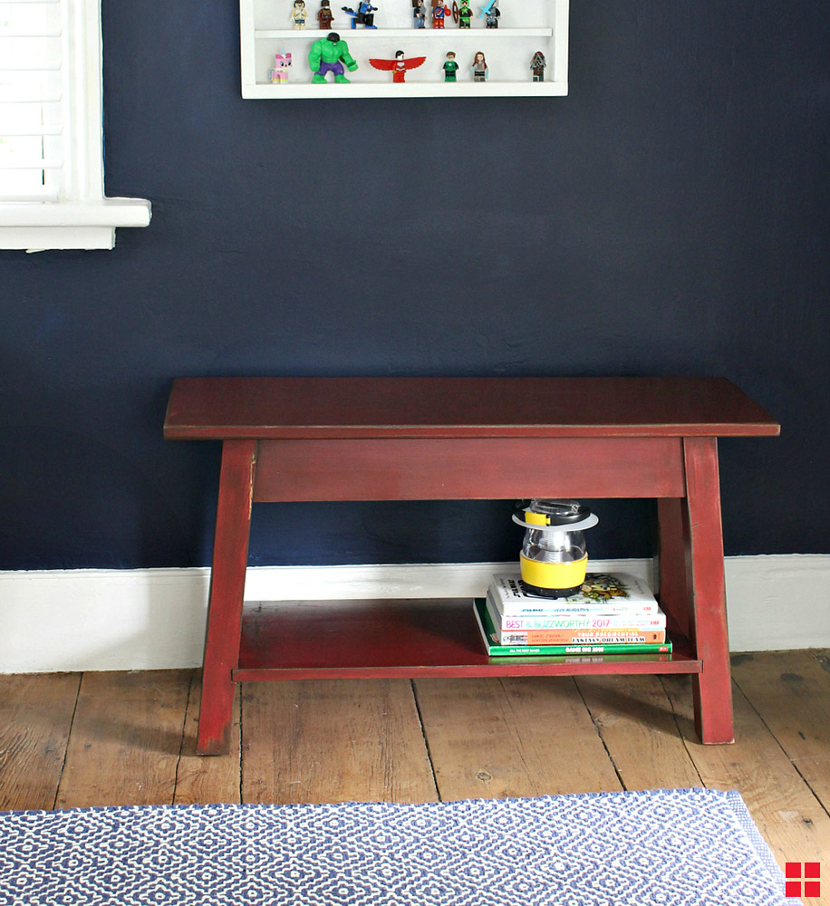 Refinished Wood Bench using Varathane Wood Stain