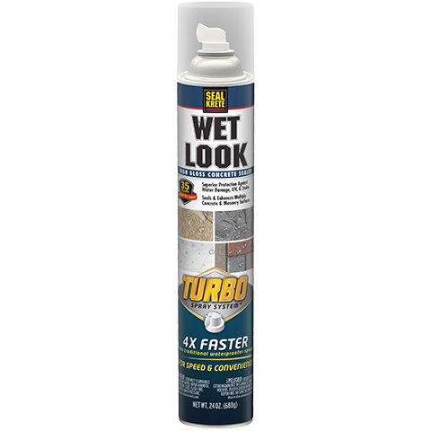 Wet Look Concrete Sealer With Turbo Spray System