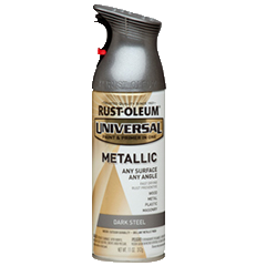 metallic spray paint universal rustoleum satin flat dark hammered steel metal grey ottoman oleum rust silver modern surface primer titanium