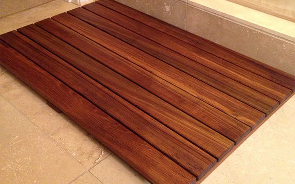 Teak Bathroom Floor Mat