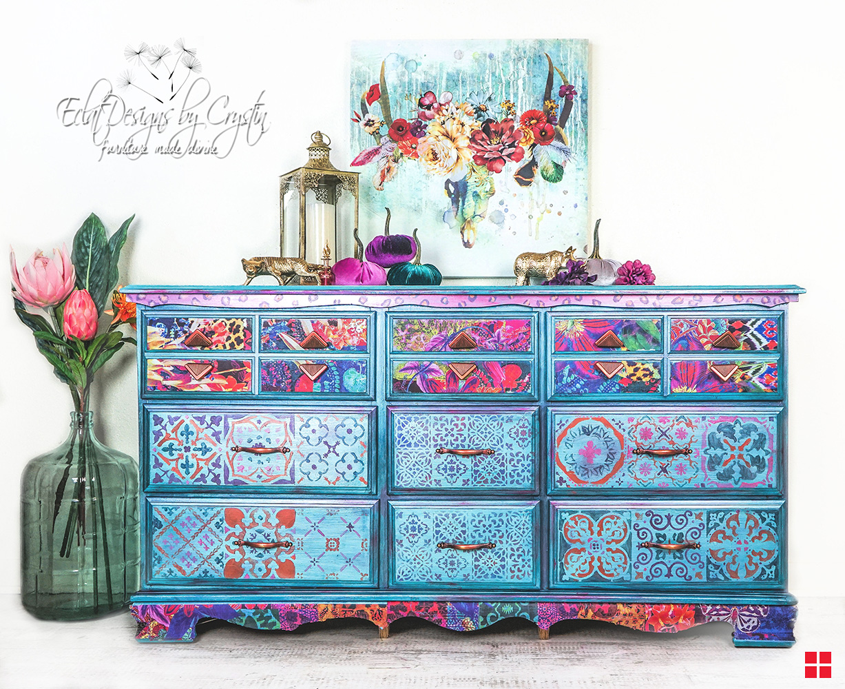 Painted Boho Chic Dresser