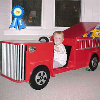 fire truck toy chest