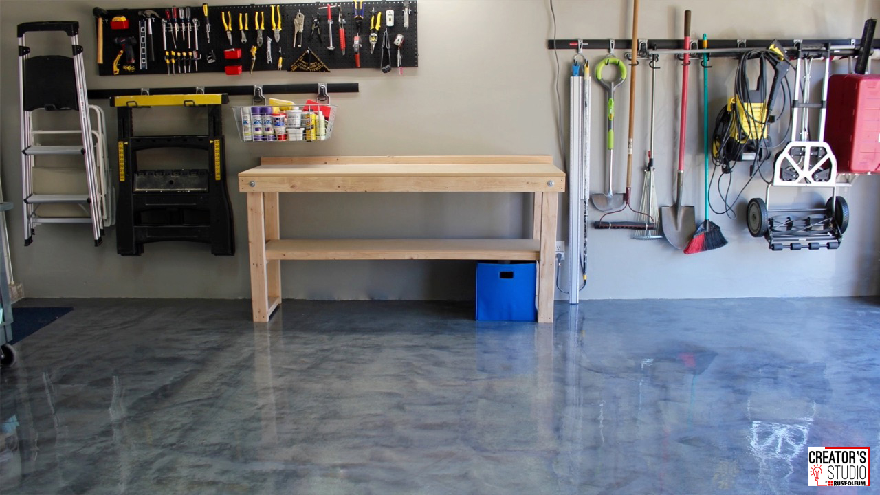 Metallic Garage Floor Makeover | Rust-Oleum Creator's ...