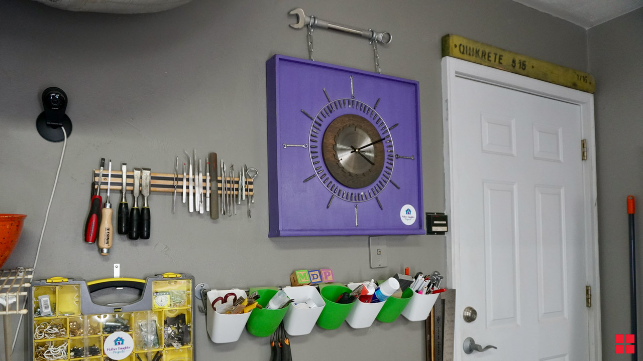 Hang A Diy Tool Clock In The Workshop