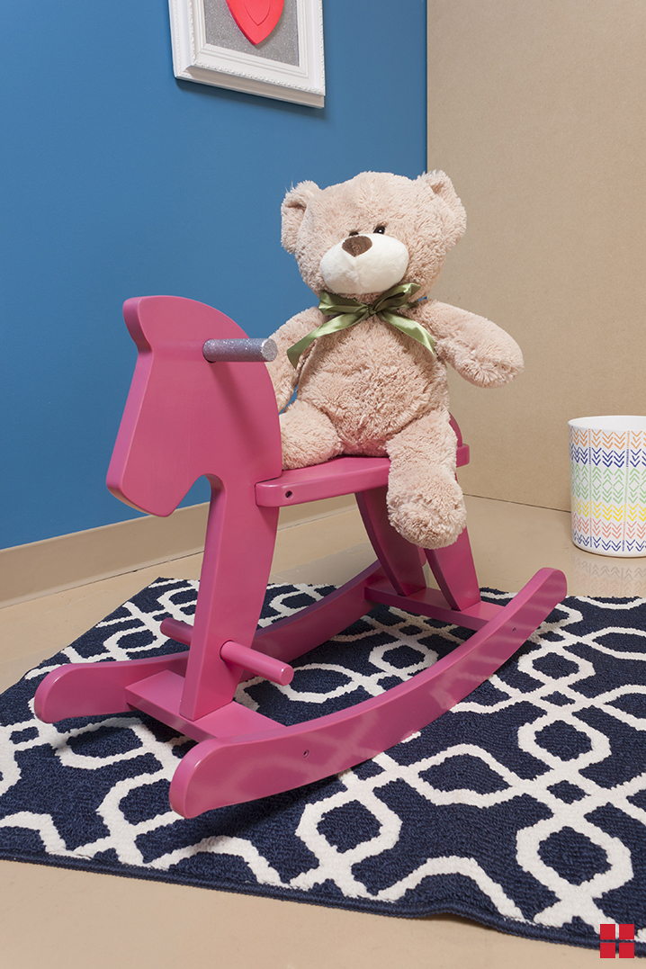 Painted Wooden Rocking Horse