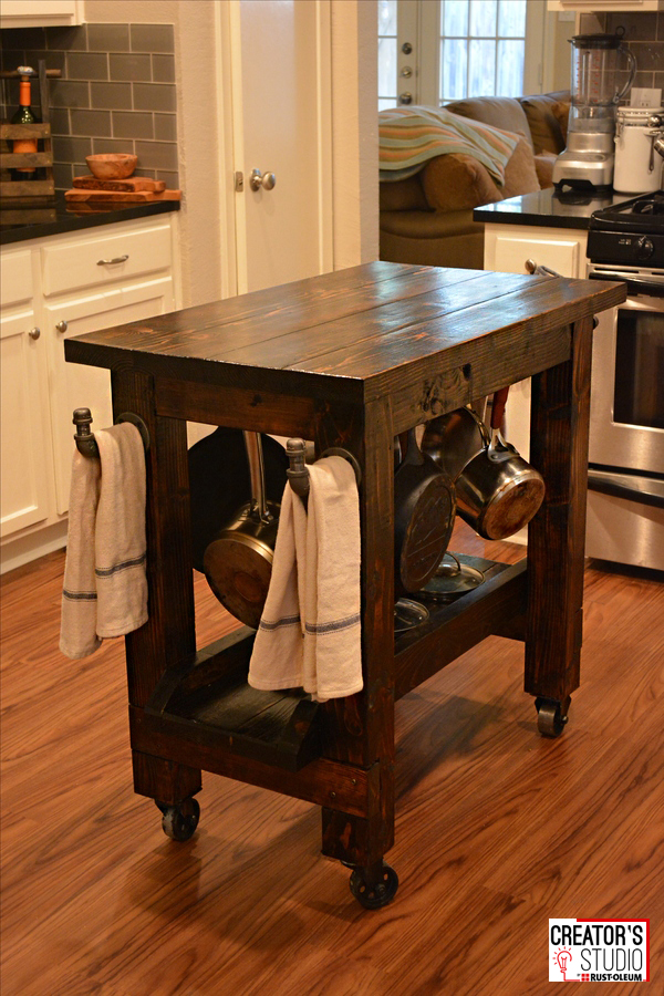 Build A Kitchen Island Cart Rust Oleum Creator S Studio