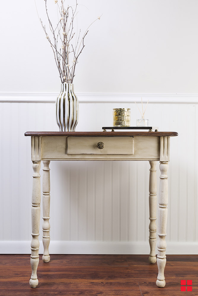 Chalked Decorative Aged Glaze Desk Diy