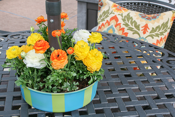 Patio Table Umbrella Centerpiece