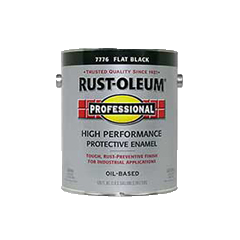 Rust-Oleum Professional 1 gal. High Performance Protective Enamel Flat Black Interior/Exterior Metal Paint (2-Pack) 242251