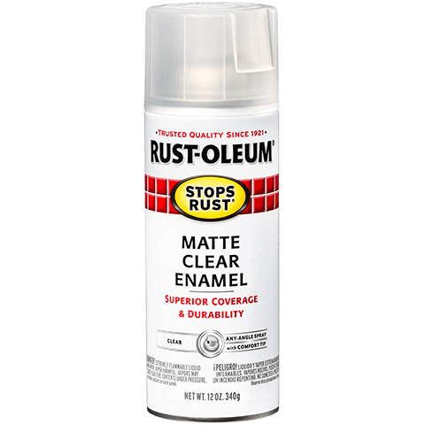 Rust-Oleum 285093 Stops Rust Spray Paint, 12 Oz, Matte Clear