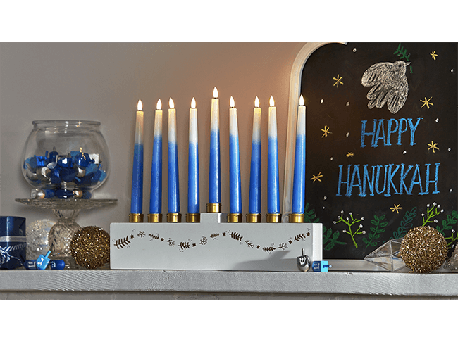 Homemade Menorah