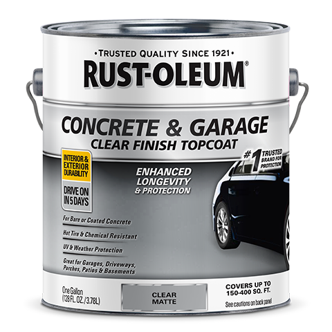 Can of Rust-Oleum Concrete and Garage Floor Clear Finish Topcoat