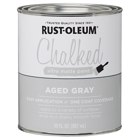 Rust-Oleum Chalked Ultra Matte Paint - 285143, Quart, Aged Gray