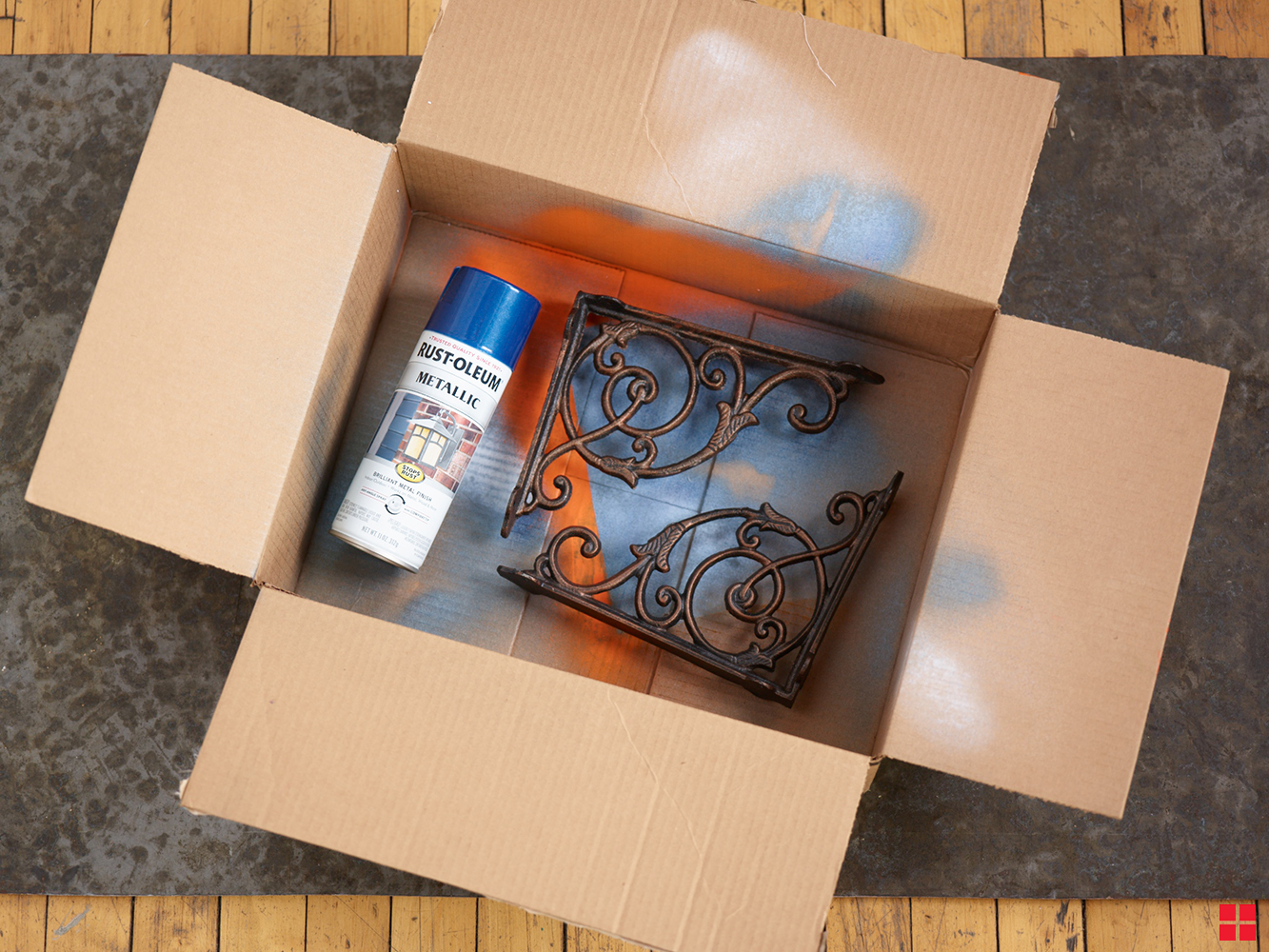 Metallic Painted Shelf Brackets RustOleum