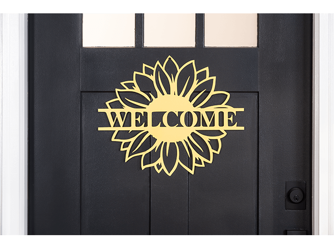 Sunflower Welcome Sign