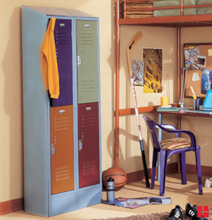Lockers painted in different colors