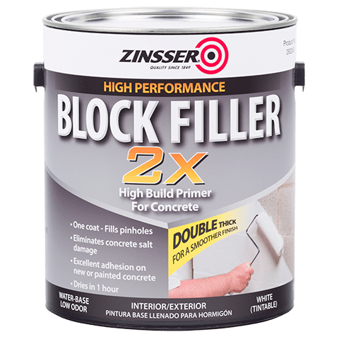 Zinsser 2X Block Filler Water Base Tintable White High Build Primer