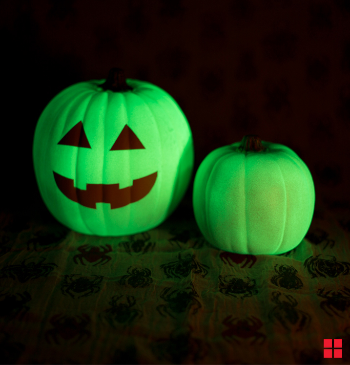 Glow in the Dark Painted Pumpkins