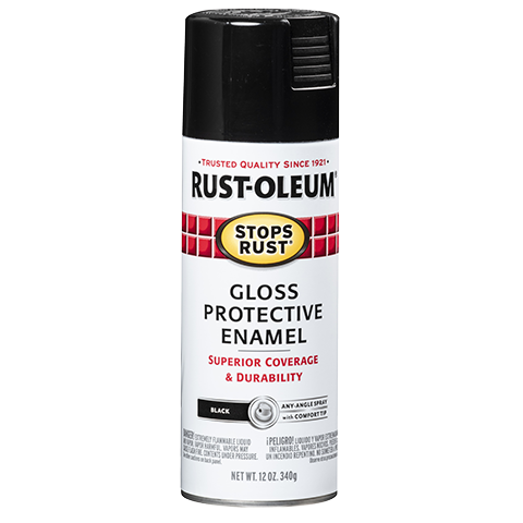 Rust oleum gloss protective enamel best sale black