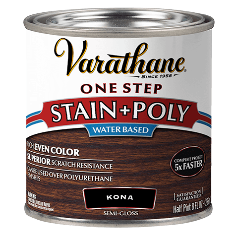 Varathane Stain + Poly Water-Based Half-Pint Kona