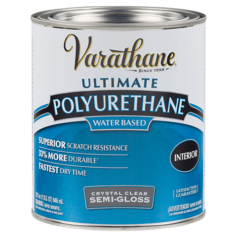 Varathane Ultimate Water Based Interior Crystal Clear Semi-Gloss Polyurethane