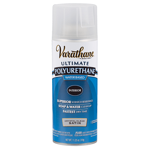 Varathane Ultimate Water Based Interior Crystal Clear Satin Polyurethane Spray Paint