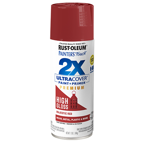 Rust-Oleum 331172 Painter's Touch 2X Ultra Cover Spray Paint, 12 oz, High  Gloss Black 