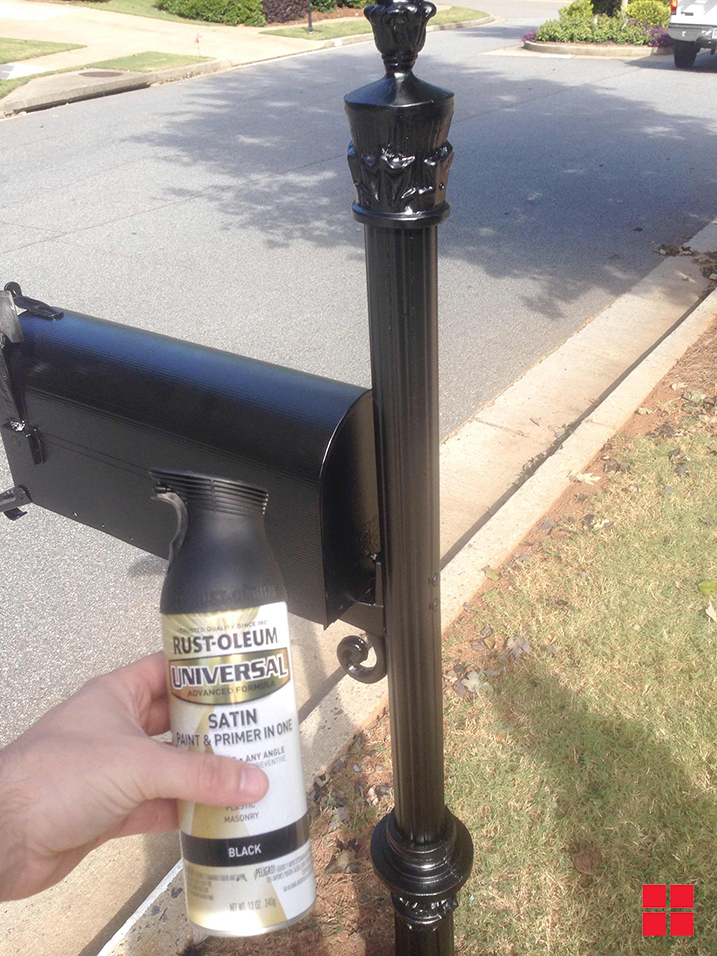 Mailbox painted black