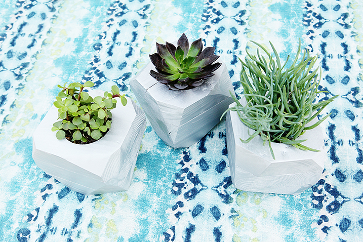 White plant planters