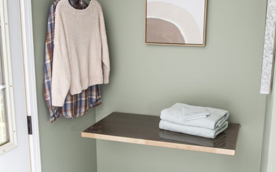 Epoxied shelf.