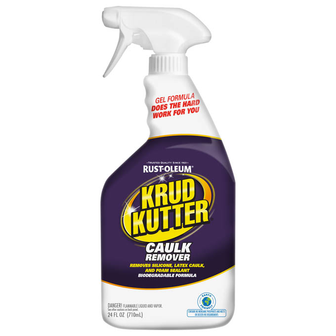 Krud Kutter Caulk Remover spray bottle, 24 oz, gel formula for removing silicone and latex caulk. 