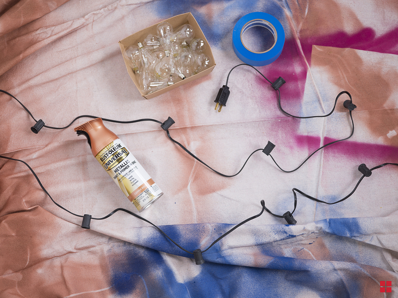 Metallic Spray Painted String Lights