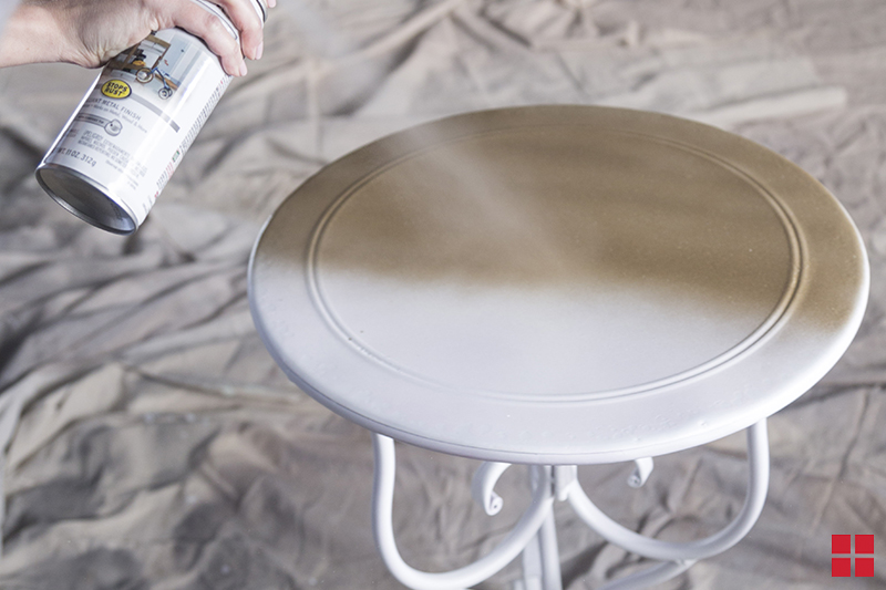This Metal Table DIY Is Easy With RustOleum's Stops Rust Spray Paint