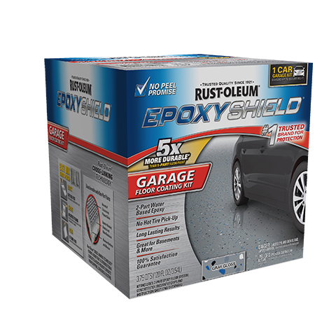 Epoxyshield Garage Floor Coating Epoxyshield Garage Floor Coating Brighten Your Garage With A Clean Glossy Showroom Quality Floor That Is 5 Times Stronger Than 1 Part Floor Paints Rust Oleum Epoxyshield Garage Floor Coating Kit Applies In