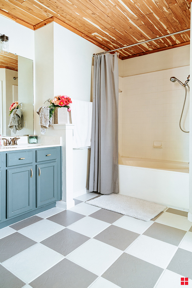 Diy Painted Bathroom Floor