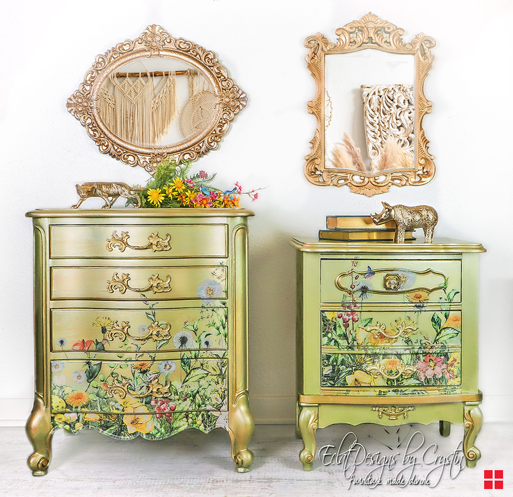 15 Yellow Metal Nightstand Background