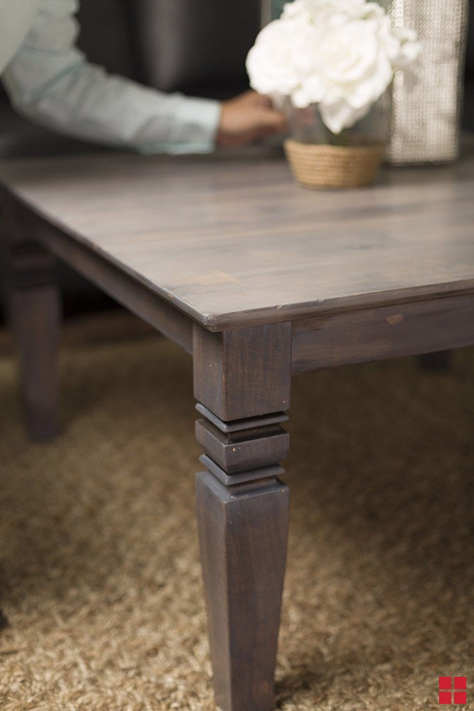 DIY Varathane Weathered Wood Living Room Coffee Table