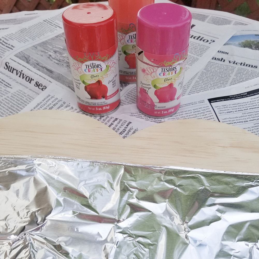 Spray Paint DIY Wood Heart Craft